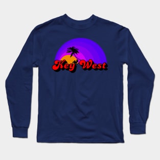 Key West Retro Sunset Long Sleeve T-Shirt